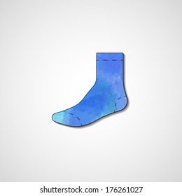 Abstract illustration on sock, template editable.