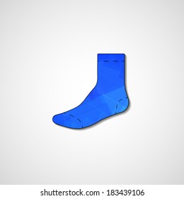 Abstract illustration on sock, template editable.