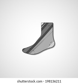 Abstract illustration on sock, template editable.