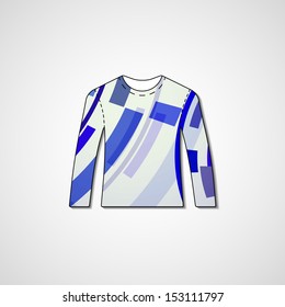 Abstract illustration on sweater, template editable.