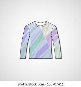 Abstract illustration on sweater, template editable.