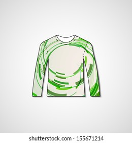 Abstract illustration on sweater, template editable.