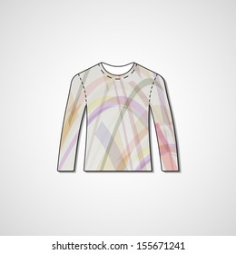 Abstract illustration on sweater, template editable.