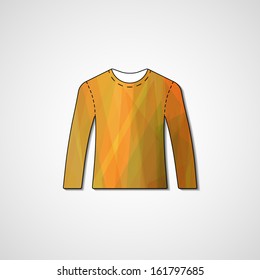 Abstract illustration on sweater, template editable.