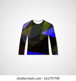 Abstract illustration on sweater, template editable.