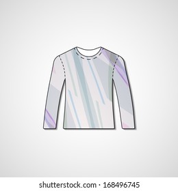 Abstract illustration on sweater, template editable.