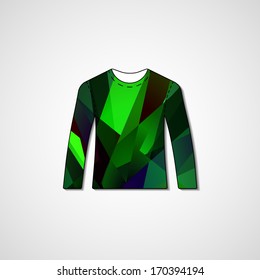 Abstract illustration on sweater, template editable.