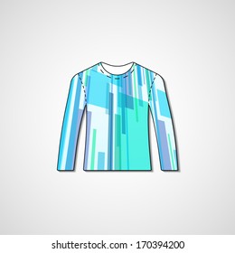 Abstract illustration on sweater, template editable.