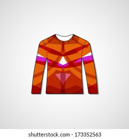 Abstract illustration on sweater, template editable.