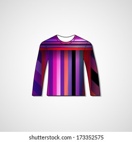 Abstract illustration on sweater, template editable.