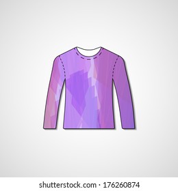 Abstract illustration on sweater, template editable.