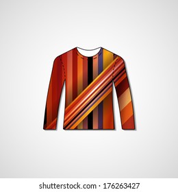 Abstract illustration on sweater, template editable.