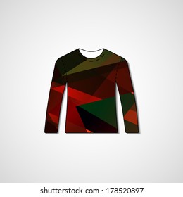 Abstract illustration on sweater, template editable.