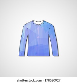 Abstract illustration on sweater, template editable.