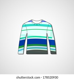 Abstract illustration on sweater, template editable.