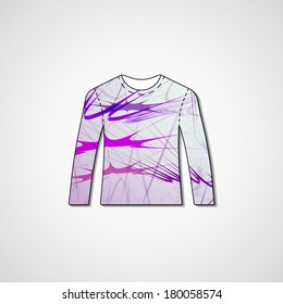 Abstract illustration on sweater, template editable.