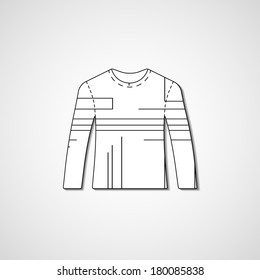 Abstract illustration on sweater, template editable.