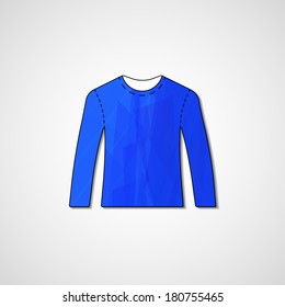 Abstract illustration on sweater, template editable.