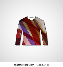 Abstract illustration on sweater, template editable.