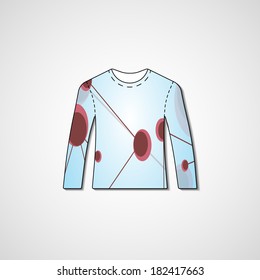 Abstract illustration on sweater, template editable.