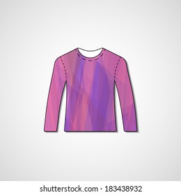 Abstract illustration on sweater, template editable.