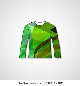 Abstract illustration on sweater, template editable.