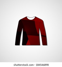 Abstract illustration on sweater, template editable.