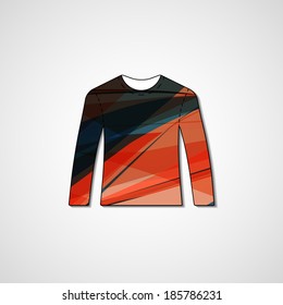 Abstract illustration on sweater, template editable.