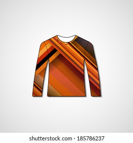 Abstract illustration on sweater, template editable.