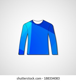 Abstract illustration on sweater, template editable.