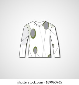 Abstract illustration on sweater, template editable.