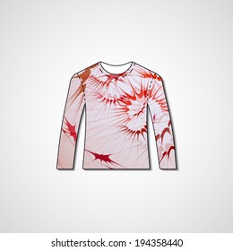 Abstract illustration on sweater, template editable.