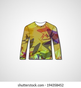 Abstract illustration on sweater, template editable.