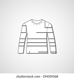 Abstract illustration on sweater, template editable.