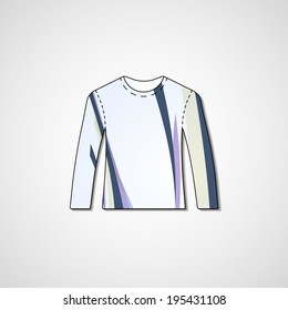Abstract illustration on sweater, template editable.