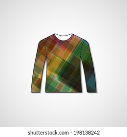 Abstract illustration on sweater, template editable.