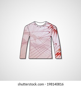 Abstract illustration on sweater, template editable.