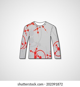 Abstract illustration on sweater, template editable.