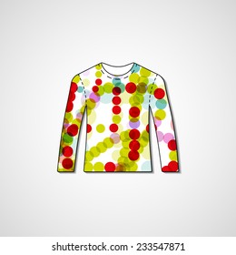 Abstract illustration on sweater, template editable.