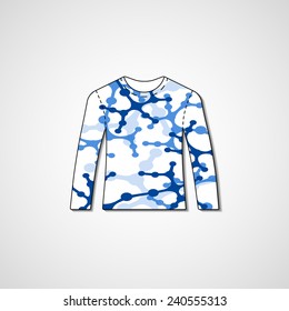 Abstract illustration on sweater, template editable.