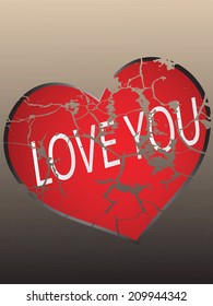 An abstract illustration on the theme of failed love and separation