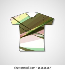 Abstract illustration on t-shirt, template editable.