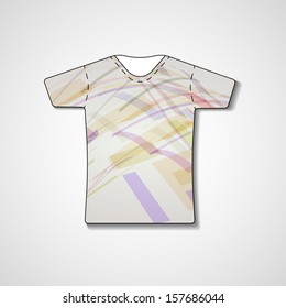 Abstract illustration on t-shirt, template editable.
