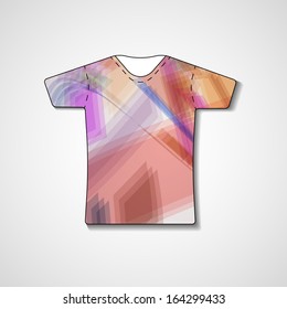 Abstract illustration on t-shirt, template editable.