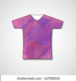 Abstract illustration on t-shirt, template editable.