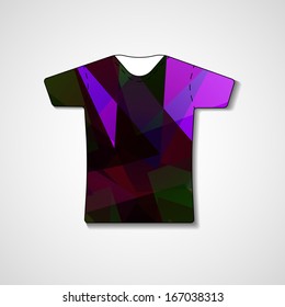 Abstract illustration on t-shirt, template editable.