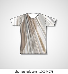 Abstract illustration on t-shirt, template editable.