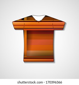 Abstract illustration on t-shirt, template editable.