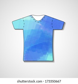Abstract illustration on t-shirt, template editable.
