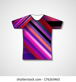 Abstract illustration on t-shirt, template editable.